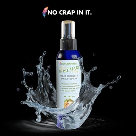 No Crap In It Rosemary Hair Growth Spray - Daily Tonic for Stronger, Thicker Hair - Promotes Hair Growth & Scalp Health with Rosemary & Argan Oil - 4oz