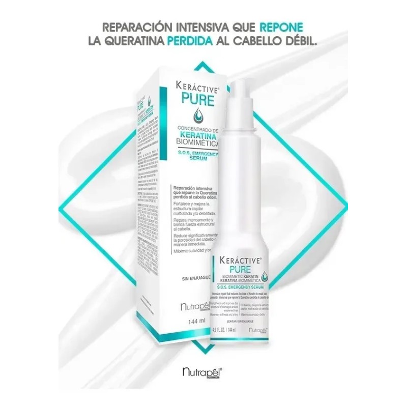 Tratamiento Keratina Biomimetica Nutrapel Keractive Pure 144ml