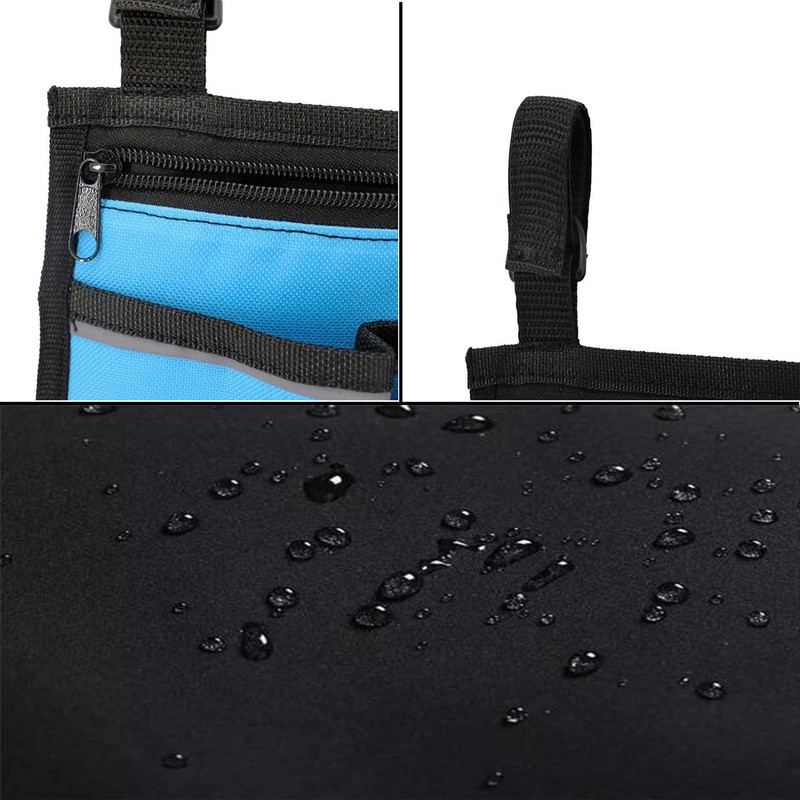 Wheelchair Bag with Pockets Reflective Strips Armrest Side Bag for
