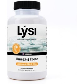Lysi Omega-3 Forte | 90 Cápsulas con 1030 mg de EPA + DHA | Aceite de Pescado 100% Salvaje y Sustentable | Importado de Islandia