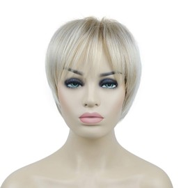 Lydell Fluffy Natural Layered Short Synthetic Hair Full Women Cosplay Wigs Blonde