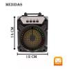 Maíz 3x2 Bocina Bluetooth Radio Fm Portatil Recargable Led Usb