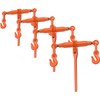 4 Pack Ratchet Load Binders with 2 Grab Hooks, Heavy
