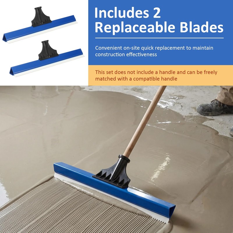 2 Pack 16 Inch Epoxy Floor Squeegee, Notched Squeegee for