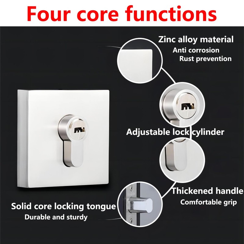 Qrity 1 PCS Single Deadbolt Locks, Thumb Turn Lock, Passage