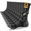 Niorasen Men's Cotton Crew Work Socks, 5 Pairs Cushioned Boot