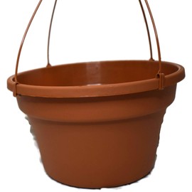 KOBA 12" Large Terra-Cotta Plastic Hanging Basket (5)