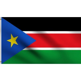 DMSE South Sudan Sudanese Flag 3X5 Ft Foot 100% Polyester 100D Flag UV Resistant
