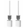 Wall Mounted Silicone Toilet Brush for Bathroom Cleaning – Flat