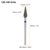 sourcing map 6pcs 120-140 Grits Diamond Grinding Bit 4.2mm Bullet-Head
