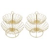 2 Tier Fruit Bowl Modern Nordic Design Geometric Detachable Gold