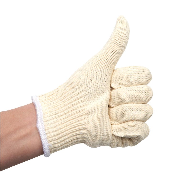EBLAELEL Safety gloves white cotton bbq heat liners grilling work