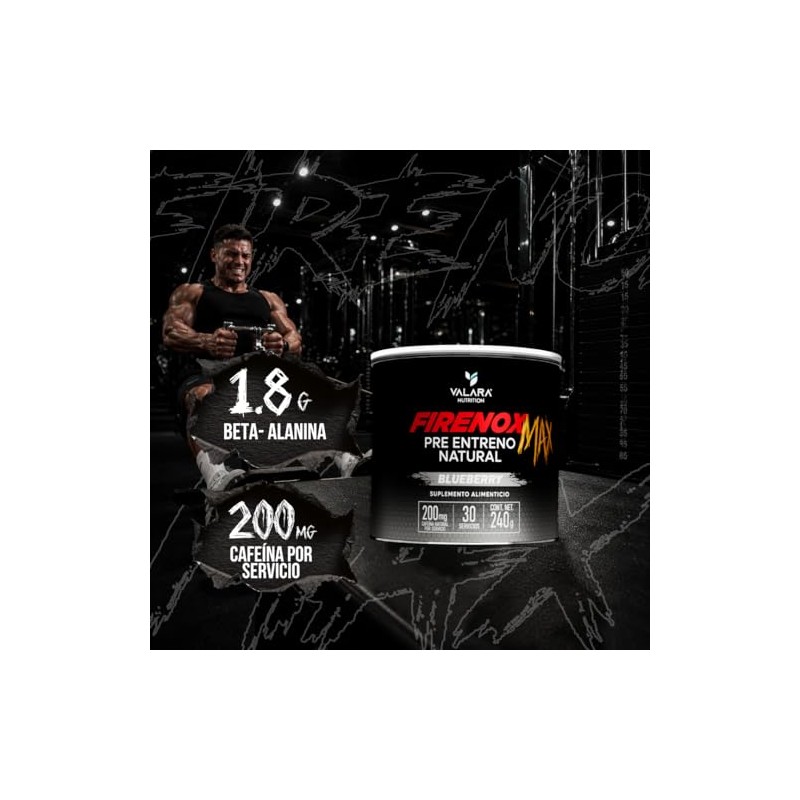 VALARA Firenox - Pre-Entreno en Polvo - Gym Entrenamiento -