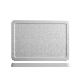 H&h Set of 3 Piatti rettangolari melamine bianco cm30.5x21.5xH2.5