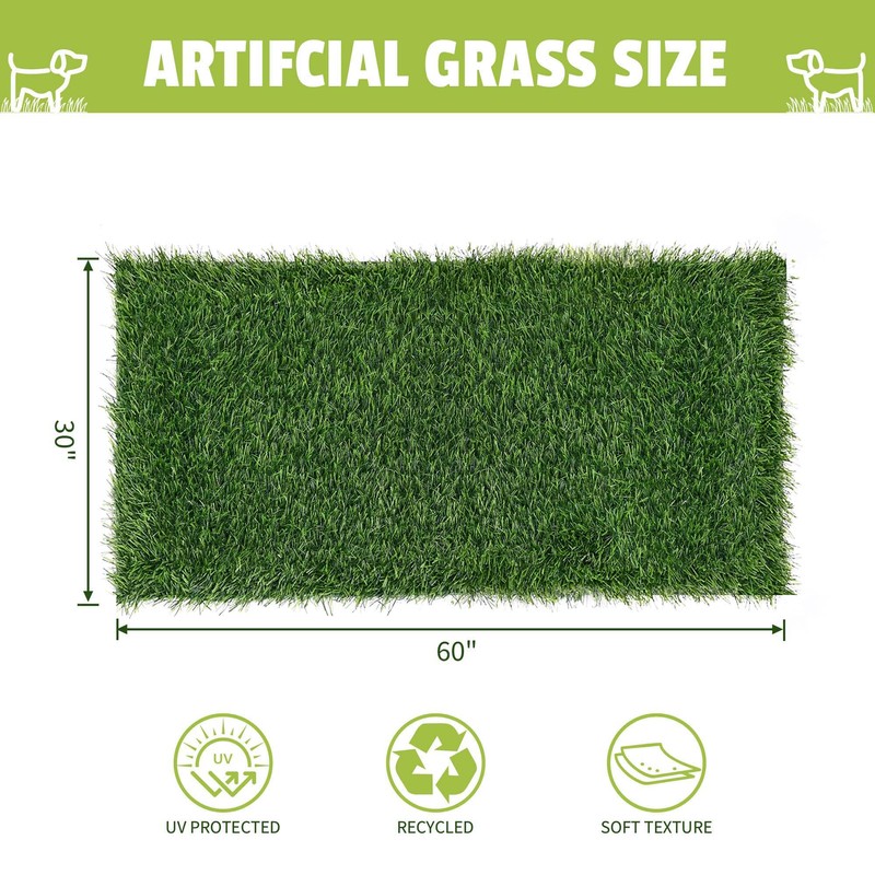 Naturei Grass Pad for Dogs, 60" x 30" Artificial Turf