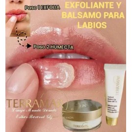 Set Bálsamo y Exfoliante Labios Mantequillas Terramar  Lip Balm  Scrub Set with Natural Butters                                                       