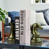 jinhuoba Decorative Bookends Chess Bookends, AENEOUS Heavy Book Ends Supports,