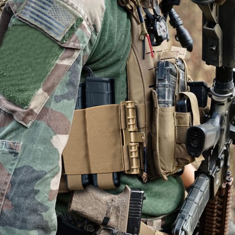 PETAC GEAR Carry Elastic Cummerbund,8 AR Mag Pouches for Vest
