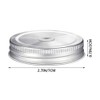 LABRIMP 4pcs Stainless Steel Mason Jar Lids with Straw Hole