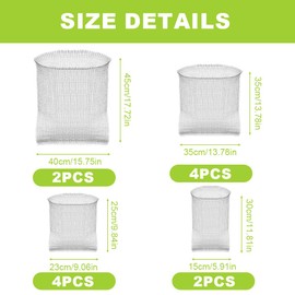 DAJASD Pack of 12 Stainless Steel Root Protection for Plants, 4 Sizes, Vole Basket for Fruit Trees, Plant Basket Vole Protection, Plant Root Protection for Protection of Roots of Trees, Flowers