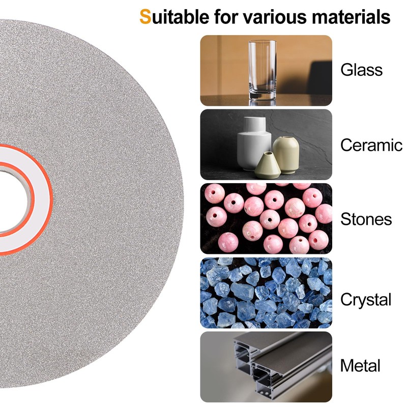sourcing map Diamond Flat Lap Disc Set 4" x 5/8"