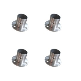 Flange Stainless Steel Flange Connection Wall Anchor Wall Flange Pipe Attachment Wall Floor 4 Pieces (19 mm)