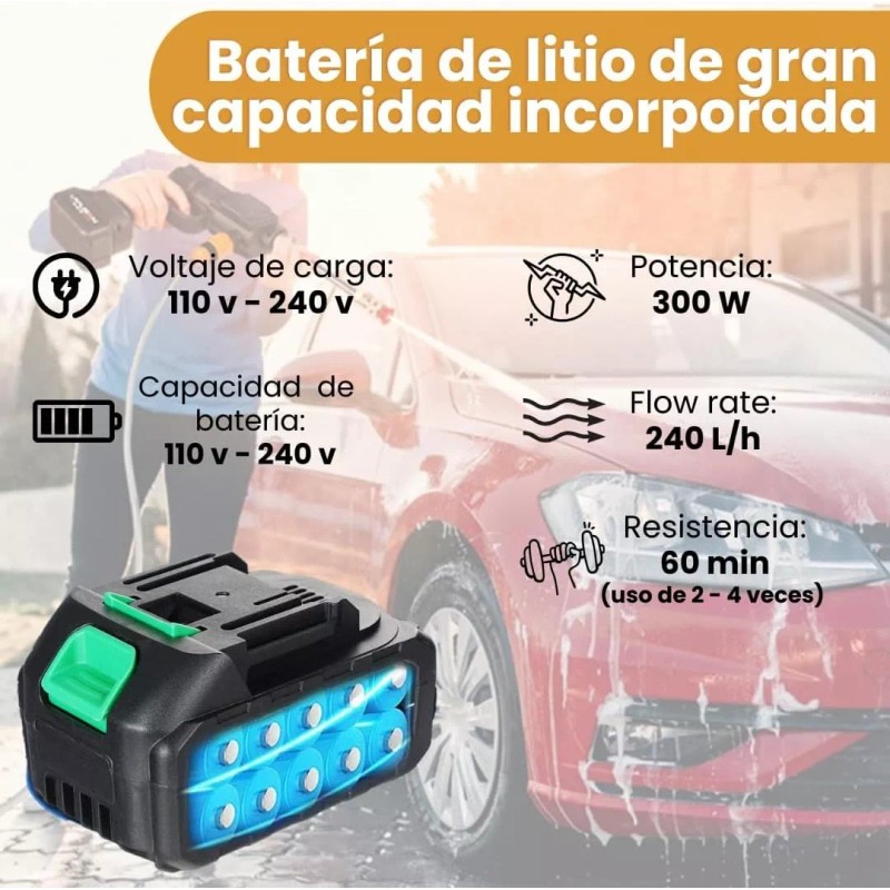 Mastery Brand Hidrolavadora Electrica Pistola Para Lavado Autos Portatil
