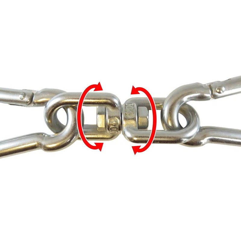 FregocS SW-OO-M6-6p Swivel, 0.2 inch (6 mm), Stainless Steel, Convenient