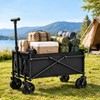 Folding Utility Wagon Cart, 330 lb Capacity, Collapsible Metal Frame