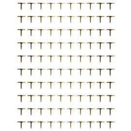 FUXXER® - 100 x Antique Flat Head Nails, Tack Pins, Decorative Nails, Decorative Head Nails, Upholstery Nails, Furniture Nails, Vintage Brass Bronze Antique Look, 9 x 9 mm, Set of 100