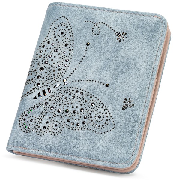 VIMUTI Small Wallet with Zipper RFID Blocking Purses for Women