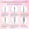 매니큐어 페디큐어용 네일 드릴 비트 6개 3/32인치 전문 Nail Drill