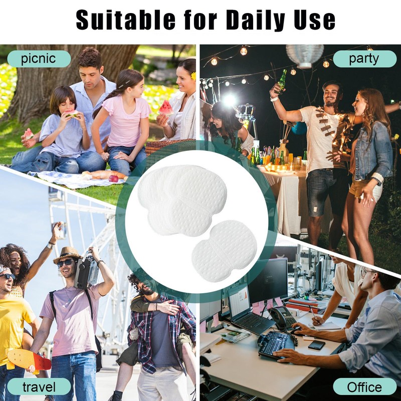 Premium Underarm Sweat Pads - Disposable Armpit Shields for Hyperhidrosis