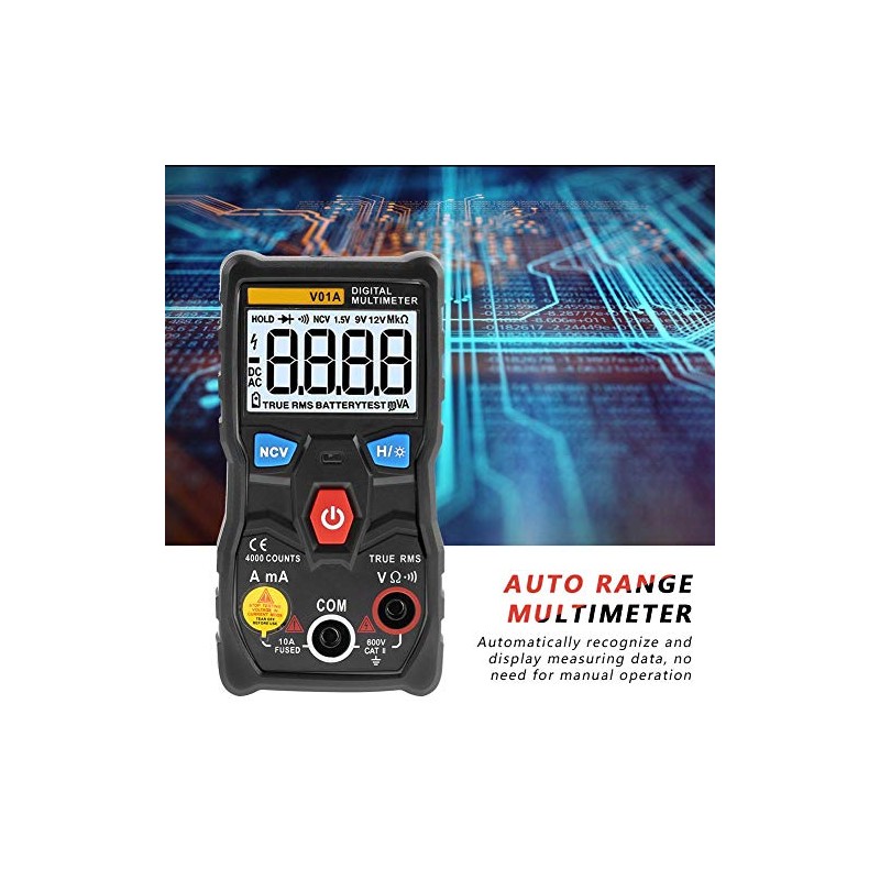 electronics multimeter Multímetro de rango automático, pantalla multímetro digital Probador