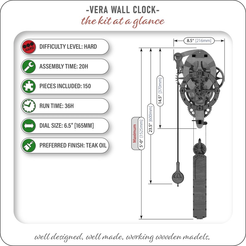 Abong Vera Wooden Crafted Clock Kit | Do-It-Yourself Project