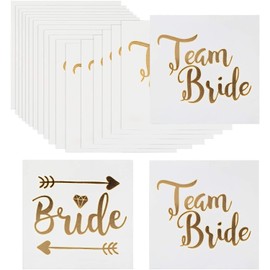 Naler 20pcs Tatuajes Temporales Bride, Tatuajes Despedida de Soltera Team Bride para Novia Decoración de Boda