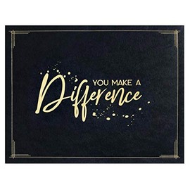 PaperDirect Black Above and Beyond Certificate Jackets - Pack of 10, 9.5 x 12, Gold Foil, You Make A Difference, Perfect for Employee Recognition, Volunteer Appreciation, Teacher Awards, Made in USA