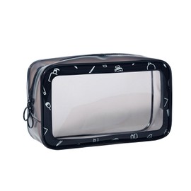 SaveSooo Transparent Pouch, Convenient to Carry Cosmetics, PVC Cosmetic Pouch, Waterproof Makeup Pouch, Multi-functional, Cosmetic Pouch, Vinyl Pouch, Makeup Bag, Large Capacity Travel Pouch, Cosmetic