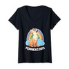 Womens Fennexcorn, Funny Fennec Fox Unicorn V-Neck T-Shirt