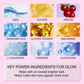 Crema Iluminadora con Arbutina y Ácido Tranexámico para Piel Uniforme 50g Crema ligera no grasa con Arbutina 7% y Ácido Tranexámico 4% Adecuada para todo tipo de piel: seca, grasa, mixta y sensible