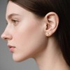 SILBERTALE Elegant S925 Sterling Silver Turtle Stud Earrings with Pink