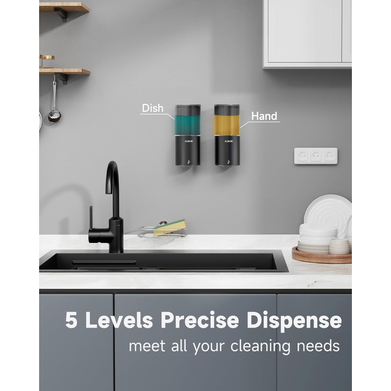 AIKE Automatic Soap Dispenser for Liquid, Wall Mounted for Kitchen