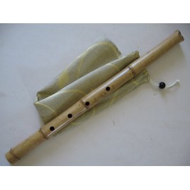 1.8 Pentatonic Shakuhachi w/o. Root End 5 Holes -- KINKO voicing hole w. buffalo Horn Flake inlet - Traditional Zen Instrument