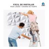 ShopMall Panel Decorativo 3d Para Pared 6 Piezas 50 Cm
