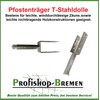 U-post support for embedding in concrete/hot-dip galvanised/T-dolle steel pin length