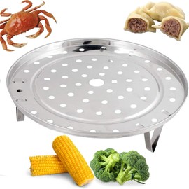 Steaming Rack Household Stainless Steel Cooking Ware Thickened Steaming Rack Stand (7.8 inch)