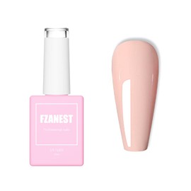 FZANEST Gel Nail Polish,15ML Nude Pink Color Soak Off UV LED Gel Polish Nail Art Manicure Salon DIY Nail Design Decoration at Home #D016