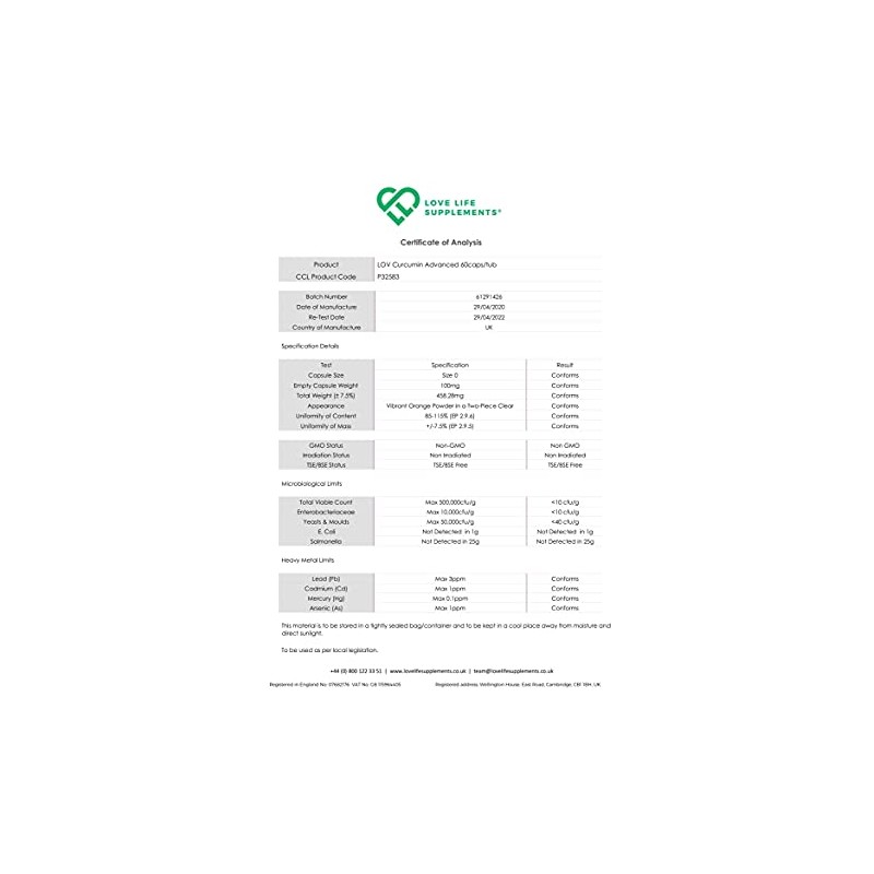 Curcumin 95 Advanced by LLS | High Strength Curcumin (the