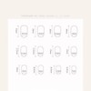 24pcs Oval False Claw French Strawberry Butterfly Cat Eye Press