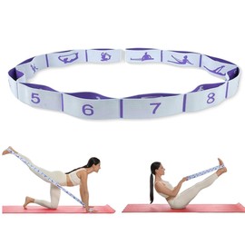 COYUN 1 Pcs Yoga Stretching Band mit 10 Schleifen,Yoga Stretching Strap,Fitnessbänder Band Fitness Stretchband Yoga Band mit Schlaufen Stretch Gurt Hochelastischer Gymnastikband Erweitern Spannband
